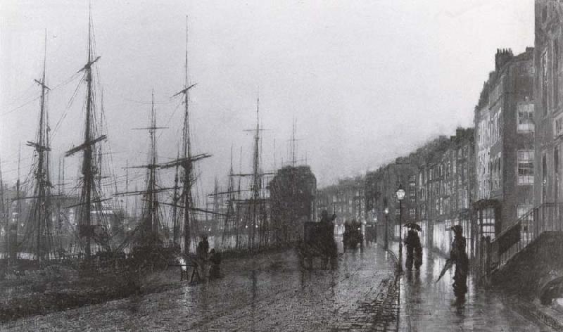 Atkinson Grimshaw Shipping on the Clyde oil painting image